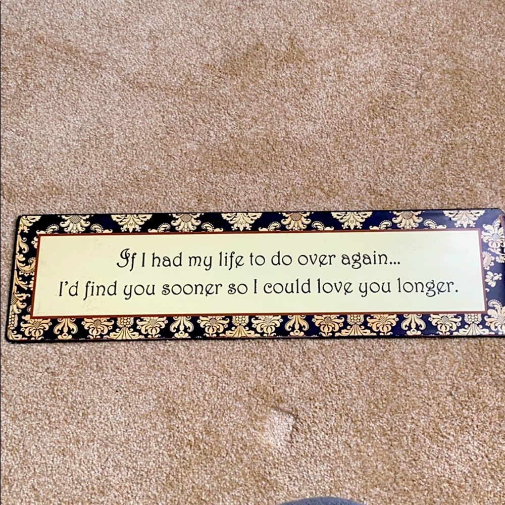 Metal sign